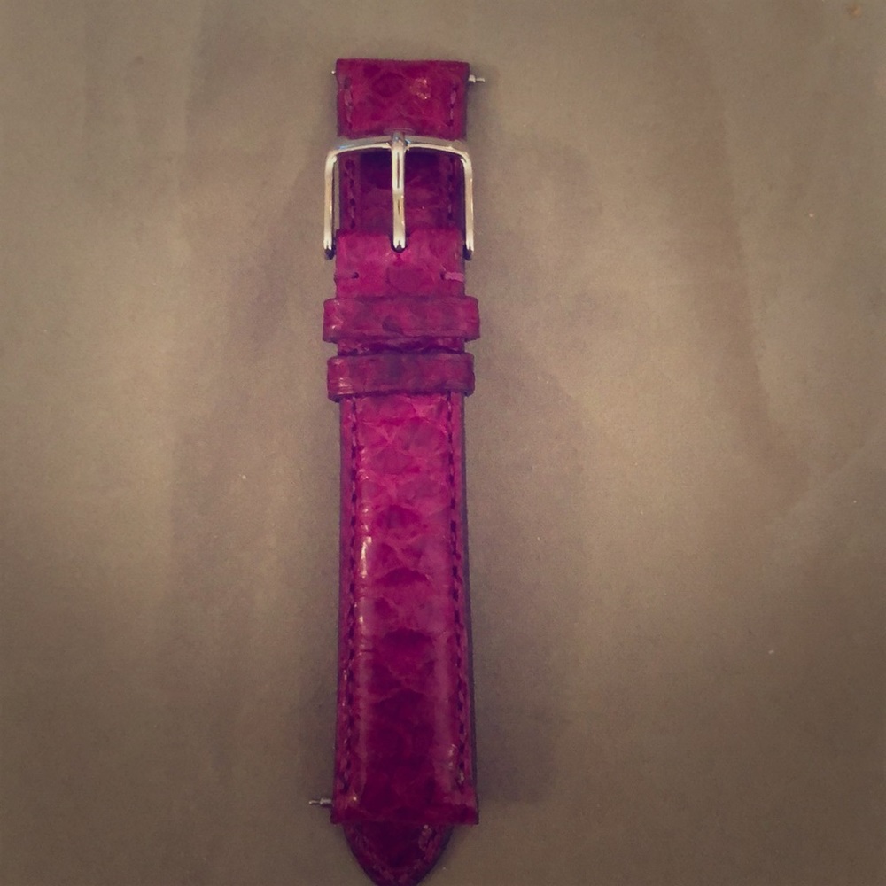 Michele Fuschia Snakeskin 18mm Band